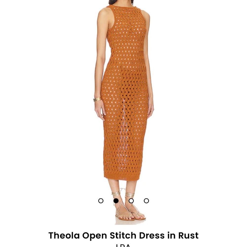 LPA open stitch dress rust beach cover up or dress